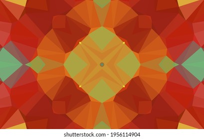 Geometric design, Mosaic of a vector kaleidoscope, abstract Mosaic Background, colorful Futuristic Background, geometric Triangular Pattern. Mosaic texture. Stained glass effect. 10 EPS Vector.