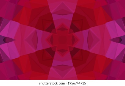 Diseño geométrico, mosaico de un kaleidoscopio vector, fondo mosaico abstracto, fondo futurista colorido, patrón triangular geométrico. Textura mosaica. Efecto de vidrio manchado. 10 Vector EPS.