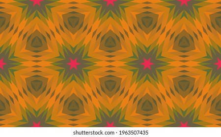 Geometrisches Design, Mosaik eines Vektorkalidoskops, abstrakter Mosaikhintergrund, bunter Futuristischer Hintergrund, geometrisches Dreiecksmuster. Mosaikstruktur. Festgestellter Glaseffekt. EPS10 Vektorgrafik.
