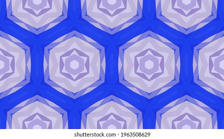 Geometrisches Design, Mosaik eines Vektorkalidoskops, abstrakter Mosaikhintergrund, bunter Futuristischer Hintergrund, geometrisches Dreiecksmuster. Mosaikstruktur. Festgestellter Glaseffekt. EPS10 Vektorgrafik.