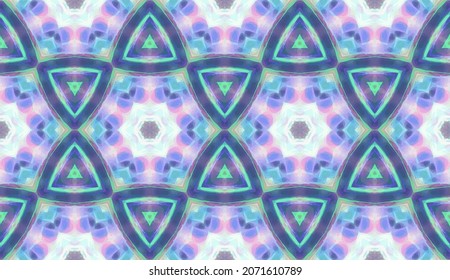 Geometrisches Design, Mosaik eines Vektorkalidoskops, abstrakter Mosaikhintergrund, bunter Futuristischer Hintergrund, geometrisches Dreiecksmuster. Mosaikstruktur. Festgestellter Glaseffekt. 10 EPS Vektor.