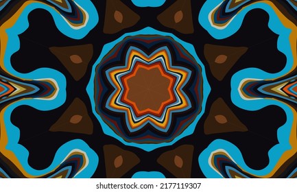 Geometrisches Design, Mosaik eines Vektorkalidoskops, abstrakter Mosaikhintergrund, bunter Futuristischer Hintergrund, geometrisches Dreiecksmuster. Mosaikstruktur. Festgestellter Glaseffekt. EPS10-Vektorgrafik
