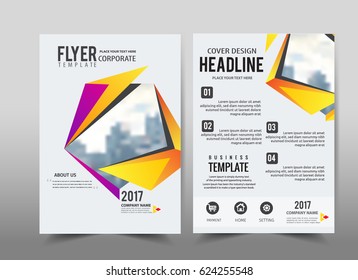 Geometric design on background.Brochure template layout  cover design annual report presentation background,flyer design.and booklet in A4 with Vector Illustration.