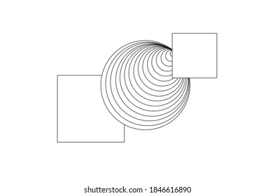 Geometric design on the white background 