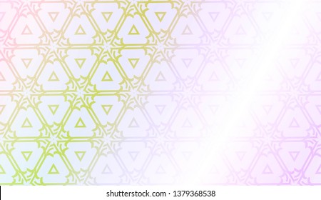 Geometric design pattern with Blurred Background, Smooth Gradient Texture Color. For Bright Website Banner, Invitation Card, Screen Wallpaper. Vector Illustration