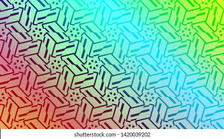 Geometric design pattern with Blurred Background, Smooth Gradient Texture Color. Vector Illustration