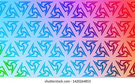 Geometric design pattern with Blurred Background, Smooth Gradient Texture Color. Vector Illustration