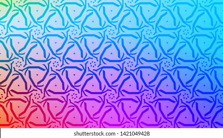 Geometric design pattern with Blurred Background, Smooth Gradient Texture Color. Vector Illustration
