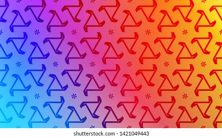 Geometric design pattern with Blurred Background, Smooth Gradient Texture Color. Vector Illustration