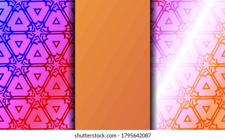 Geometric design pattern with Blurred Background, Smooth Gradient Texture Color. Vector Illustration
