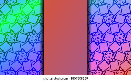 Geometric design pattern with Blurred Background, Smooth Gradient Texture Color. Vector Illustration