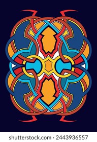 Geometric Design pattern colors mandala stained glass