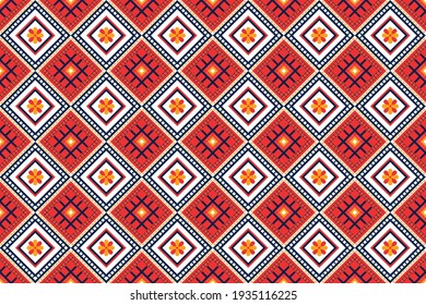 geometric design pattern fabric ethnic oriental traditional for embroidery style, curtain, background, carpet, wallpaper, cloth, wrapping, batik, fabric,Vector illustration
