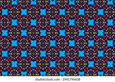 geometric design pattern fabric ethnic oriental traditional for embroidery style, curtain, background, carpet, wallpaper, cloth, wrapping, batik, fabric,Vector illustration
