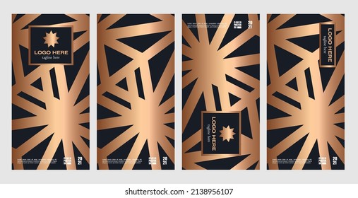 Geometric design pattern for packaging and banners, has a luxurious and classy feel