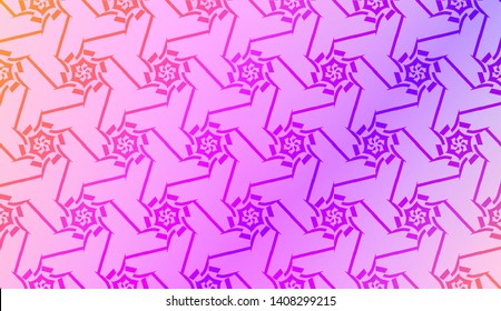 Geometric design pattern with Smooth Gradient Background Color. For Bright Website Banner, Invitation Card, Screen Wallpaper. Vector Illustration