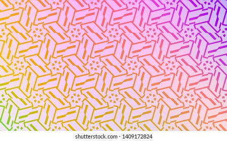 Geometric design pattern with Smooth Gradient Background Color. For Bright Website Banner, Invitation Card, Screen Wallpaper. Vector Illustration