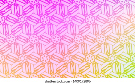 Geometric design pattern with Smooth Gradient Background Color. For Bright Website Banner, Invitation Card, Screen Wallpaper. Vector Illustration