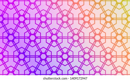 Geometric design pattern with Smooth Gradient Background Color. For Bright Website Banner, Invitation Card, Screen Wallpaper. Vector Illustration