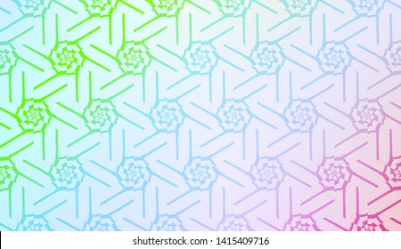 Geometric design pattern with Smooth Gradient Background Color. For Bright Website Banner, Invitation Card, Screen Wallpaper. Vector Illustration