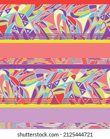 Geometric design pattern, textile pattern and fashion pattern. linear vector object work and flower work.
