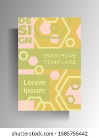 Geometric design of poster, cover for book, brochure, catalog. Color vector illustration. A4 format.