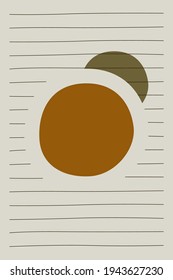 Geometric design poster, vector template with primitive shape elements lines, ovals, modern hipster style.