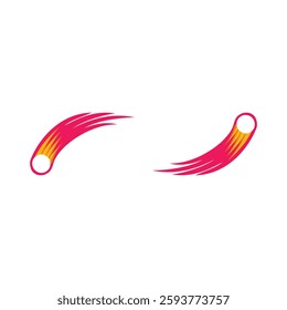 Geometric design with red base color with blue and yellow color combination on the edges. Simple geometric design illustration design elements for various purposes
