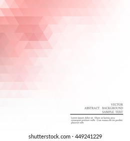 Geometric design Red triangle abstract background vector illustratio