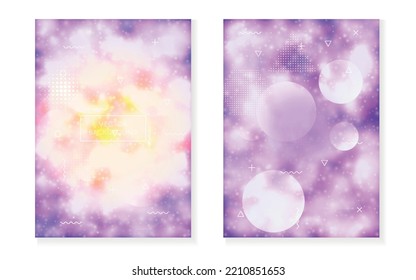 Geometric Design. Retro Vector. Minimal Shape. Dynamic Dots. Shiny Iridescent Elements. Memphis Flyer. Gradient Fluid. Blue Magic Background. Violet Geometric Design