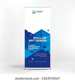 Geometric design, roll-up, creative background, template for photo and text placement, presentations
