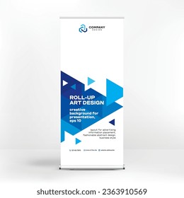 Geometric design, roll-up, creative background, template for photo and text placement, presentations