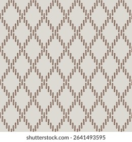 A Geometric Design of Sage Textured Diamonds Arranged on an Off White Ecru Background creating a seamless pattern print