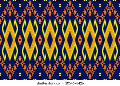 Geometric design seamless pattern Suitable for backgrounds, carpets, wallpaper, clothes, cloth, wrapping, paper, batik, embroidery. Vector illustration ikat style.