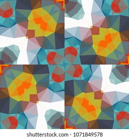 Geometric design, seamless texture, Mosaic of a vector kaleidoscope, abstract Mosaic Background, colorful Futuristic Background, geometric Triangular Pattern, EPS 10 Vector illustration