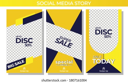 Geometric Design Set Of Social Media Templates, Stories Sale Banner Background, Great for Landing Pages, Websites, Mobile Apps, Posters, Flyers, Coupons, Gift Cards, and Smartphone Templates

