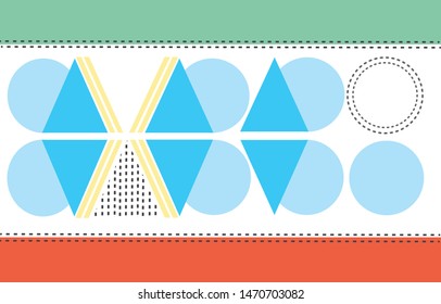 Geometric design shapes with lines, triangles, circles and polygons. It can be used in t-shirts, prints, pictures, bags, backgrounds, wallpapers and graphic design. 