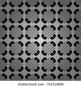 Geometric design template with black, white and gray elements. Background, texture with pop art effect. Vector seamless pattern. Technologic fabric tile card cover print badge.
