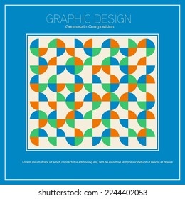 Geometric design. Template for a cover, poster, banner, poster or booklet. Corporate style layout. An idea for interior decoration