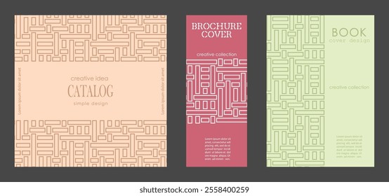 Geometric design. A template for postcards, posters or banners. The idea of a home or corporate interior, cover or packaging