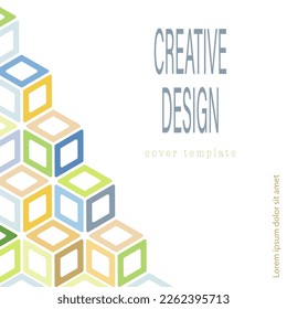 Geometric design template for the design of a poster, banner, poster, cover or postcard. The layout of the corporate style of the style. The idea of the interior, prints and decorations
