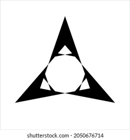 diseño geométrico de tres flechas en forma de letra A