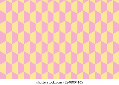 Geometric design tile: seamless two-tone hexagons pattern 