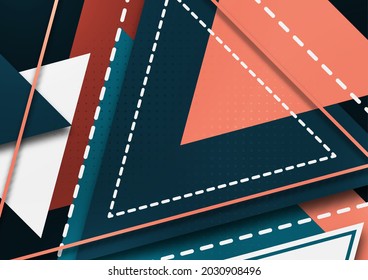 Geometric design from triangles and lines, creative concept, modern abstract background. Template for business brochure, flyer, leaflet, cover. Vector illustration.