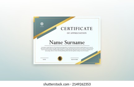 Geometric design of the universal certificate template with gold coating