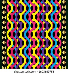 Geometric design And the use of various colors for beauty As a background image Design artwork