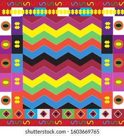 Geometric design And the use of various colors for beauty As a background image Design artwork
