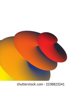 Geometric design vector, Abstract red, purple and yellow liquid graphic gradient.