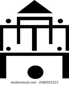 A geometric design with white background element 