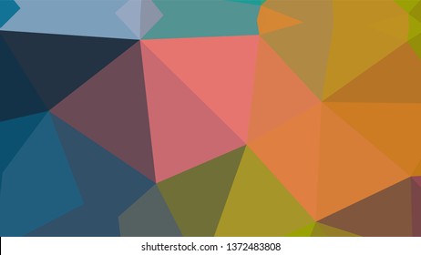 Geometric designs. Vector, geometric background. Triangles, triangulation. Geometric mosaic tile, colored triangles, application in low poly style. Abstract backgrounds for web.